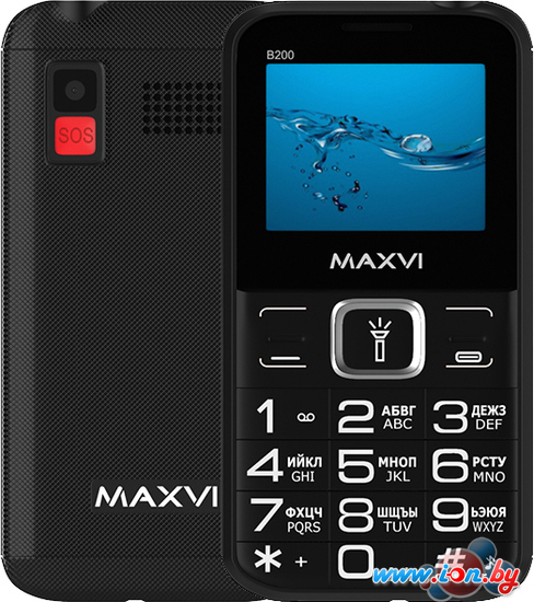 Кнопочный телефон Maxvi B200 (черный) в Минске