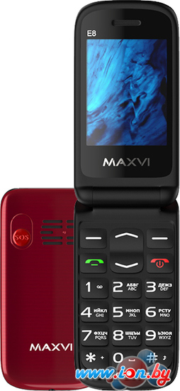 Кнопочный телефон Maxvi E8 (розовый) в Витебске