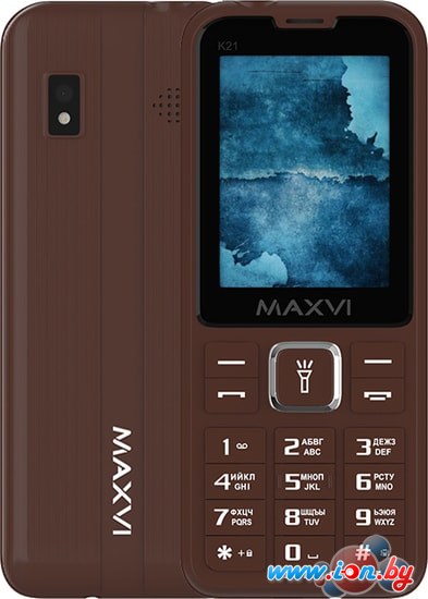 Кнопочный телефон Maxvi K21 (коричневый) в Минске