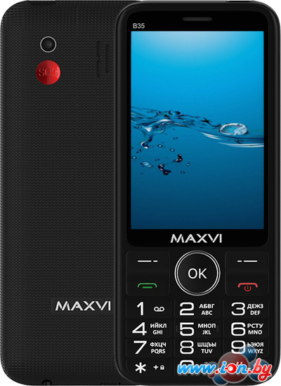 Кнопочный телефон Maxvi B35 (черный) в Минске