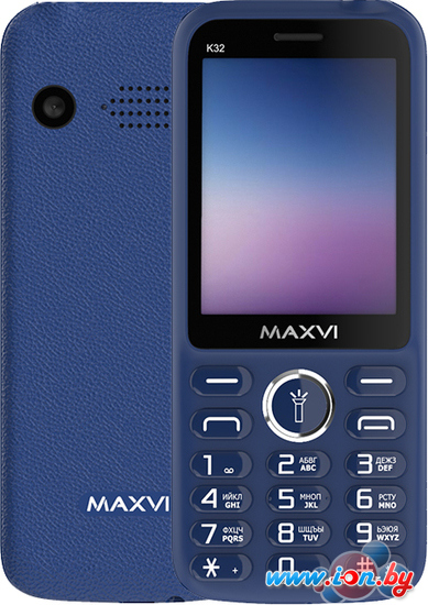 Кнопочный телефон Maxvi K32 (синий) в Могилёве