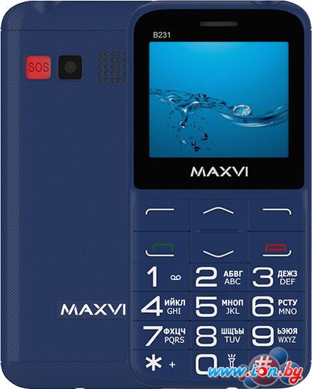 Кнопочный телефон Maxvi B231 (синий) в Бресте