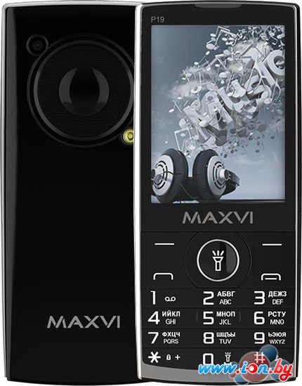 Кнопочный телефон Maxvi P19 (черный) в Бресте