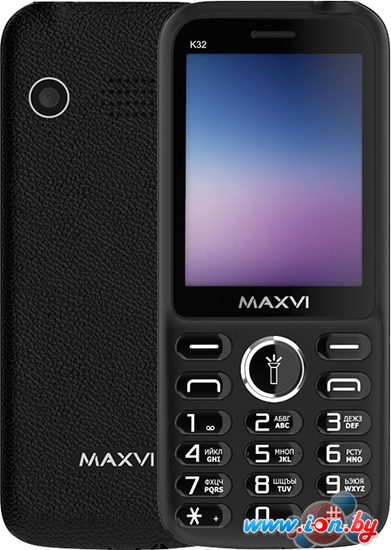 Кнопочный телефон Maxvi K32 (черный) в Минске