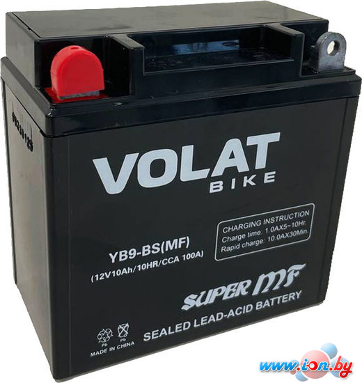 Мотоциклетный аккумулятор VOLAT YB9-BS (MF) (10 А·ч) в Гомеле