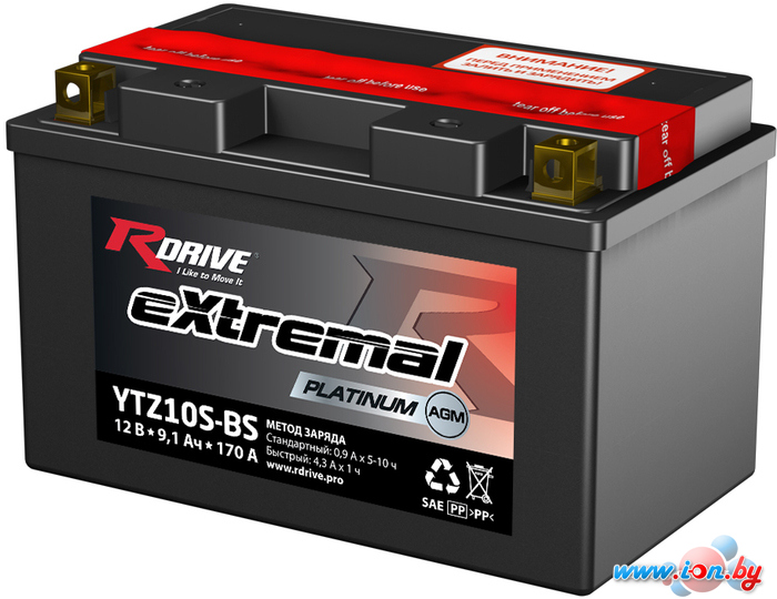 Мотоциклетный аккумулятор RDrive eXtremal Platinum YTZ10S-BS (9.1 А·ч) в Могилёве
