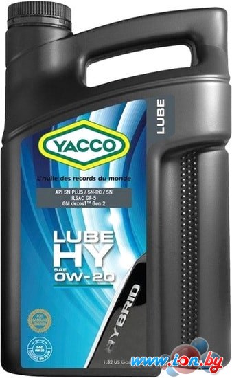 Моторное масло Yacco Lube HY 0W-20 4л в Могилёве