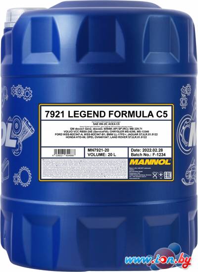 Моторное масло Mannol Legend Formula C5 0W-20 20л в Могилёве