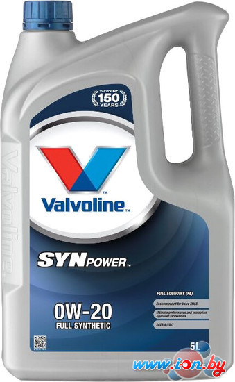 Моторное масло Valvoline SynPower FE 0W20 872584 5л в Гродно