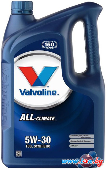 Моторное масло Valvoline All-Climate 5W-30 5л в Гродно