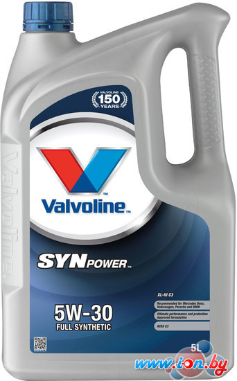 Моторное масло Valvoline SynPower XL-III C3 5W-30 5л в Гродно