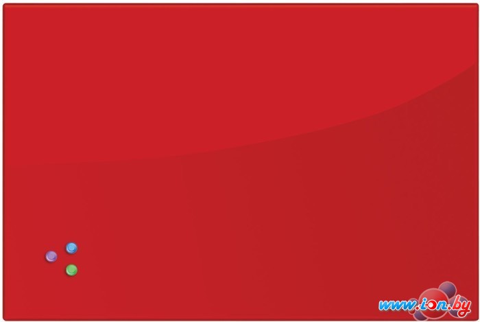 Магнитно-маркерная доска BRAUBERG стеклянная 60x90 см (красный) в Гомеле