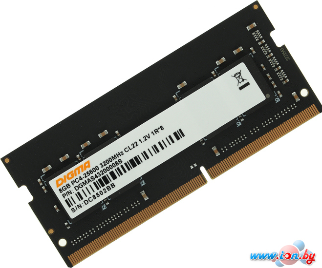 Оперативная память Digma 8ГБ DDR4 SODIMM 3200 МГц DGMAS43200008S в Могилёве