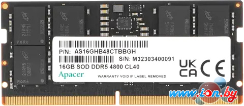 Оперативная память Apacer 16ГБ DDR5 SODIMM 4800 МГц AS16GHB48CTBBGH в Могилёве