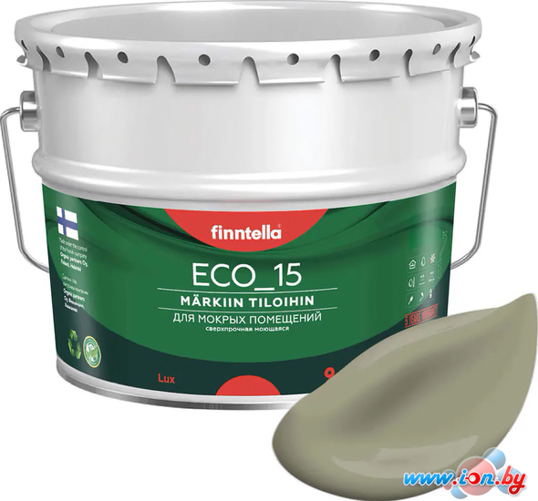 Краска Finntella Eco 15 Khaki F-10-1-9-FL022 9 л (серо-зеленый) в Гомеле