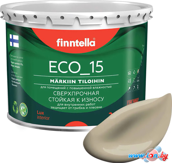 Краска Finntella Eco 15 Vuori F-10-1-3-FL088 2.7 л (бежевый хаки) в Могилёве