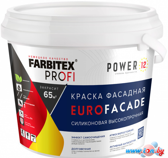 Краска Farbitex Profi EuroFacade самоочищающаяся База А 6 кг (белый) в Могилёве