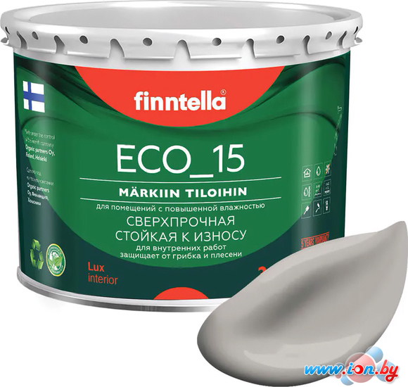 Краска Finntella Eco 15 Kaiku F-10-1-3-FL082 2.7 л (серо-коричневый) в Гомеле