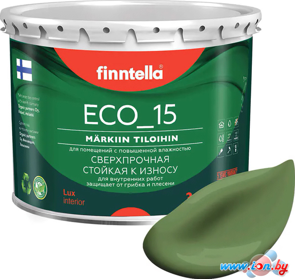 Краска Finntella Eco 15 Vihrea F-10-1-3-FL025 2.7 л (зеленый) в Могилёве