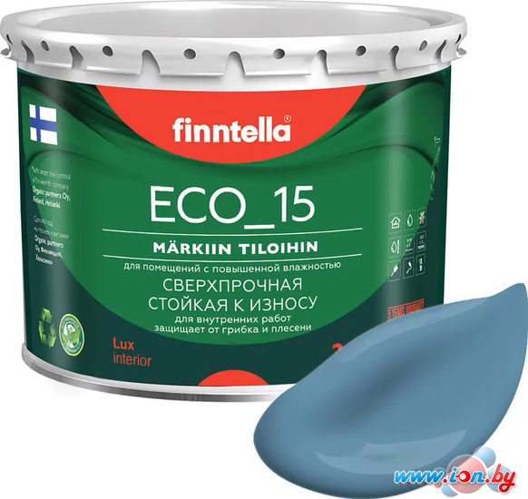 Краска Finntella Eco 15 Terassininen F-10-1-3-FL013 2.7 л (пастельный синий) в Витебске