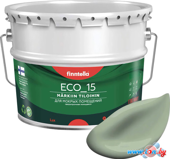 Краска Finntella Eco 15 Pastellivihrea F-10-1-9-FL042 9 л (светло-зеленый хаки) в Гомеле