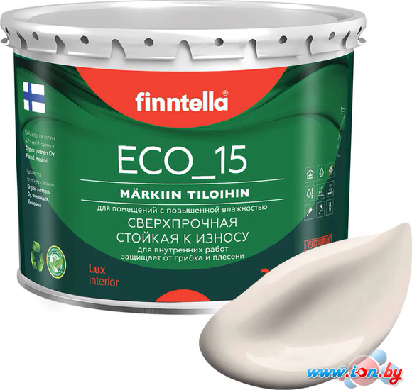 Краска Finntella Eco 15 Samppanja F-10-1-3-FL092 2.7 л (светло-бежевый) в Витебске