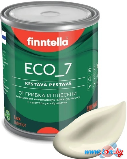 Краска Finntella Eco 3 Wash and Clean Kermainen F-08-1-1-LG89 0.9 л (белый) в Гомеле