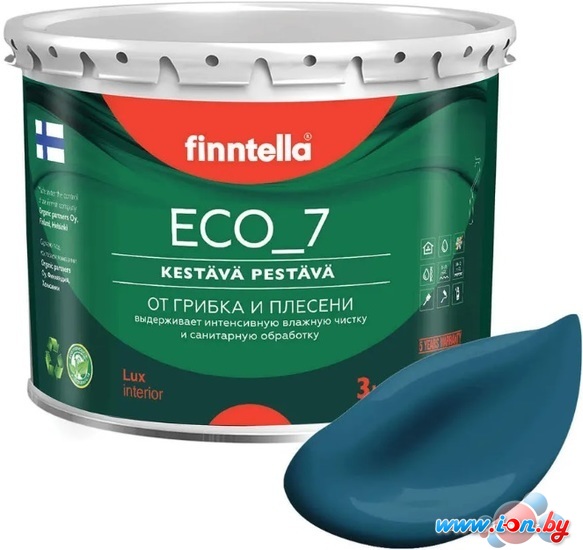 Краска Finntella Eco 7 Myrsky F-09-2-3-FL011 2.7 л (бирюзовый) в Могилёве