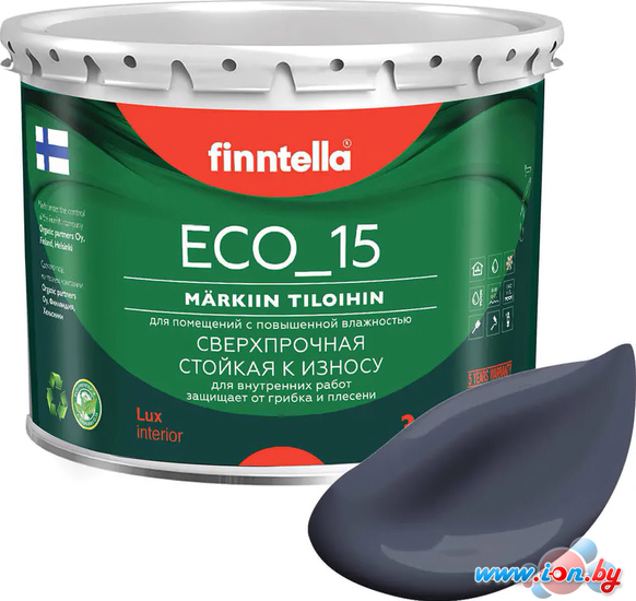 Краска Finntella Eco 15 Monsuuni F-10-1-3-FL045 2.7 л (холодный серый) в Могилёве