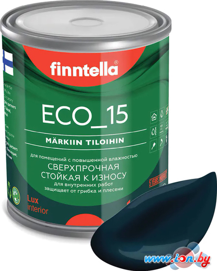 Краска Finntella Eco 15 Ukonilma F-10-1-1-FL008 0.9 л (темно-сине-зеленый) в Бресте