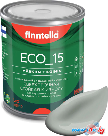 Краска Finntella Eco 15 Poly F-10-1-1-FL053 0.9 л (серо-зеленый) в Бресте