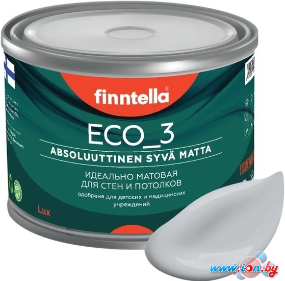 Краска Finntella Eco 3 Wash and Clean Tuuli F-08-1-1-LG166 2.7 л (серый) в Могилёве