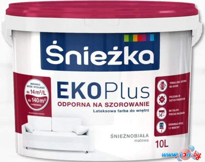 Краска Sniezka EKO Plus 1 л (белый) в Гомеле