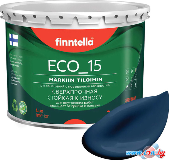 Краска Finntella Eco 15 Keskiyo F-10-1-3-FL002 2.7 л (темно-синий) в Могилёве