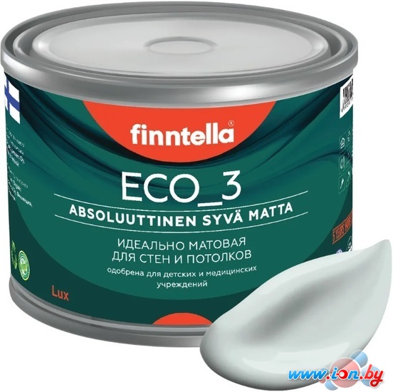 Краска Finntella Eco 3 Wash and Clean Islanti F-08-1-1-LG98 0.9 л (серо-голубой) в Витебске