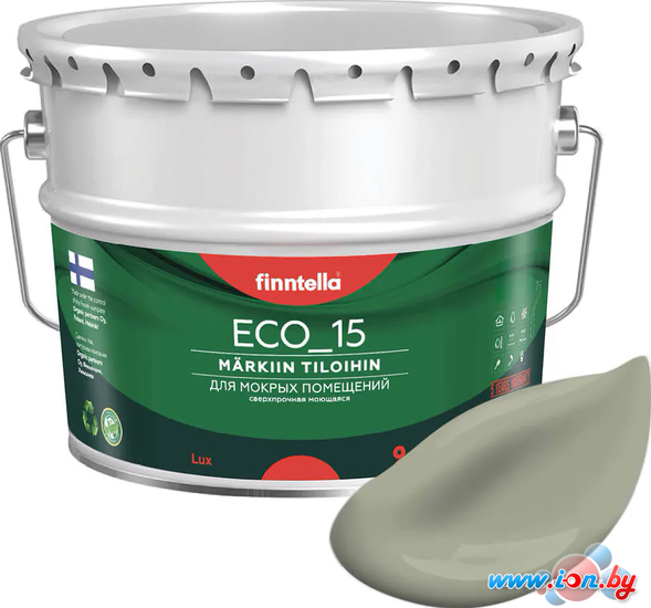 Краска Finntella Eco 15 Suojaa F-10-1-9-FL024 9 л (серо-зеленый) в Витебске