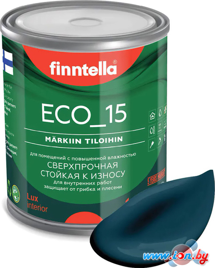 Краска Finntella Eco 15 Valtameri F-10-1-1-FL010 0.9 л (темно-бирюзовый) в Витебске