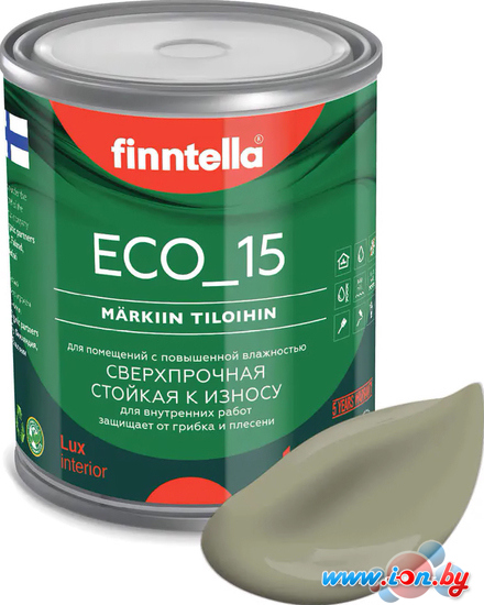 Краска Finntella Eco 15 Khaki F-10-1-1-FL022 0.9 л (серо-зеленый) в Витебске