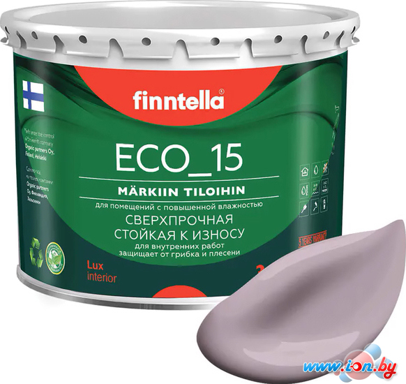 Краска Finntella Eco 15 Laventeli Pitsi F-10-1-3-FL107 2.7 л (светло-лиловый) в Витебске