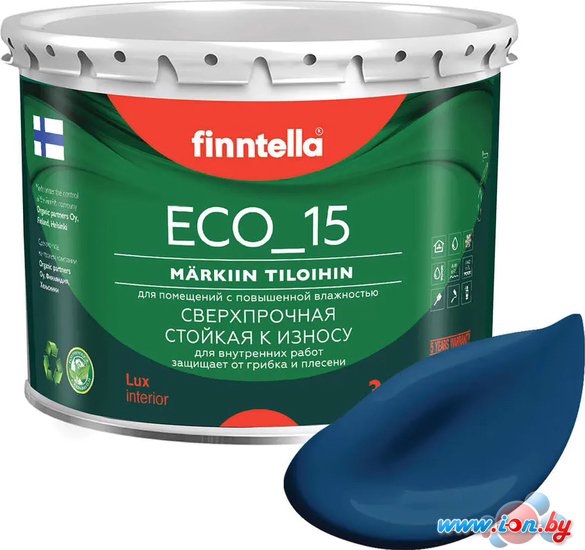 Краска Finntella Eco 15 Sininen Kuu F-10-1-3-FL003 2.7 л (лазурно-синий) в Витебске