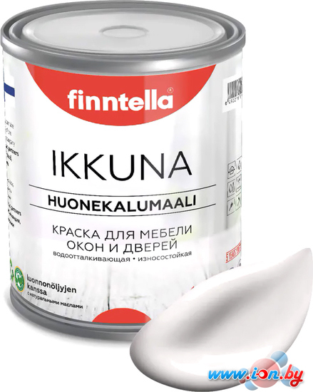 Краска Finntella Ikkuna Maito F-34-1-1-FL112 0.9 л (молочно-белый) в Могилёве