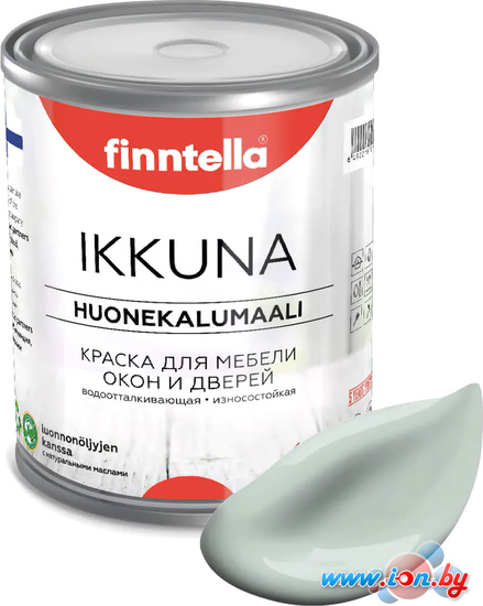 Краска Finntella Ikkuna Aave F-34-1-9-FL044 9 л (серо-зеленый) в Бресте