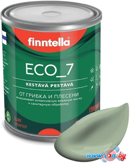 Краска Finntella Eco 7 Pastellivihrea F-09-2-1-FL042 0.9 л (светло-зеленый хаки) в Могилёве