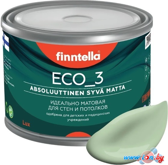 Краска Finntella Eco 3 Wash and Clean Omena F-08-1-3-LG201 9 л (светло-зеленый) в Витебске