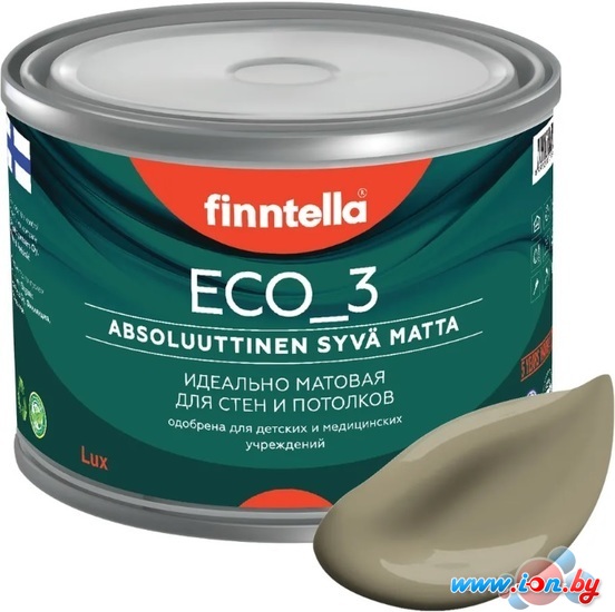 Краска Finntella Eco 3 Wash and Clean Ruskea Khaki F-08-1-1-LG157 0.9 л (коричн) в Витебске