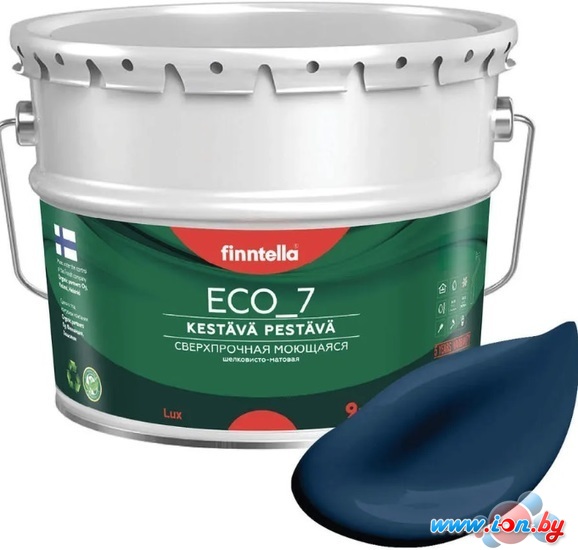 Краска Finntella Eco 7 Keskiyo F-09-2-9-FL002 9 л (темно-синий) в Могилёве