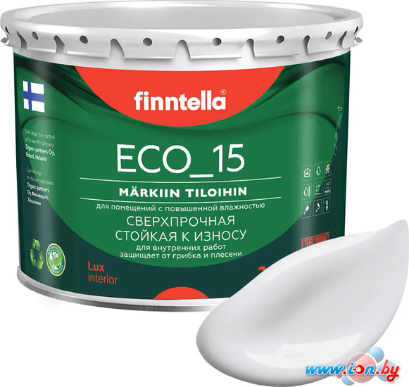 Краска Finntella Eco 15 Platinum F-10-1-3-FL064 2.7 л (бело-серый) в Могилёве