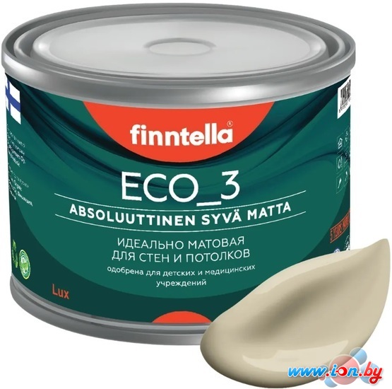 Краска Finntella Eco 3 Wash and Clean Kevyt Savi F-08-1-9-LG154 9 л (бежевый) в Витебске