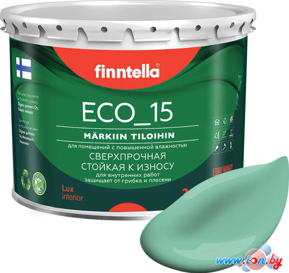 Краска Finntella Eco 15 Viilea F-10-1-3-FL037 2.7 л (светло-бирюзовый) в Бресте