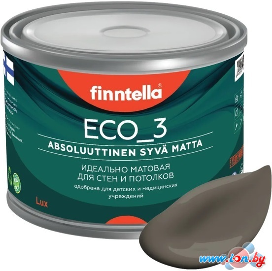 Краска Finntella Eco 3 Wash and Clean Mutteri F-08-1-3-LG264 9 л (коричневый) в Бресте